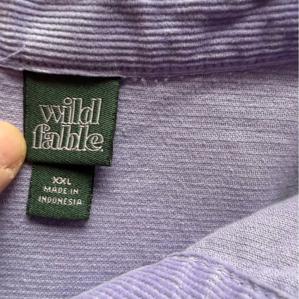 Wild Fable Lavender Corduroy Shirt - Picture 4 of 5